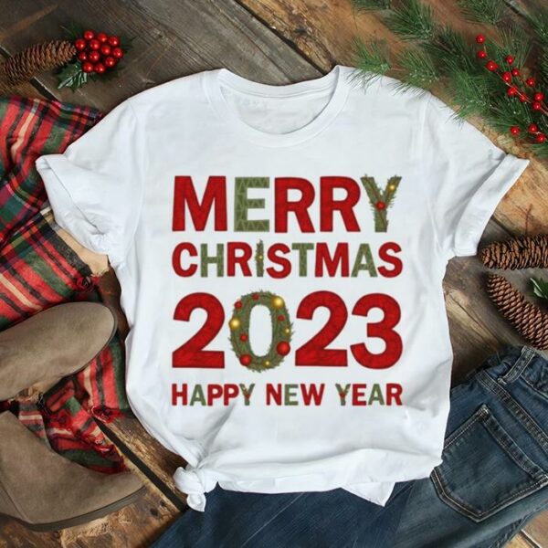 Top merry Christmas 2023 Happy New Year shirt