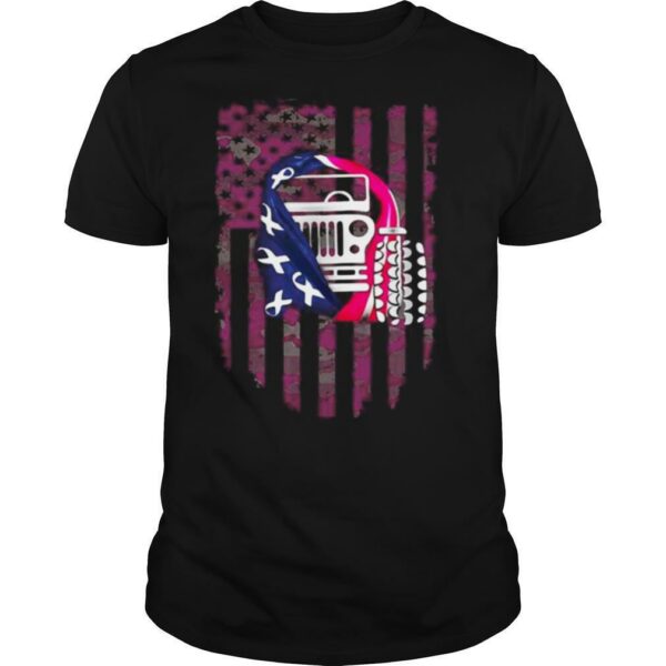 Truck cancer awareness american flag independence day shirt