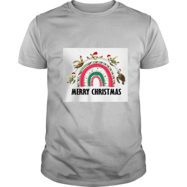 Turtle Rainbow Merry Christmas shirt