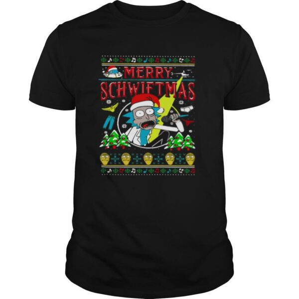 Ugly Christmas Rick And Morty Merry Schwiftmas shirt