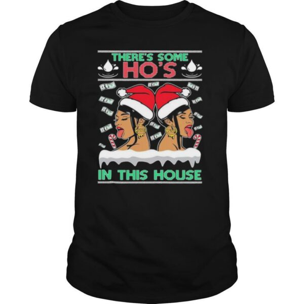 Ugly Christmas Sweater WAP Theres Some Hos In This House Unisex shirt