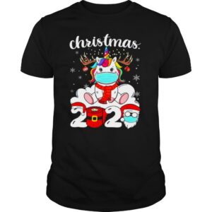 Unicorn face mask 2020 christmas shirt