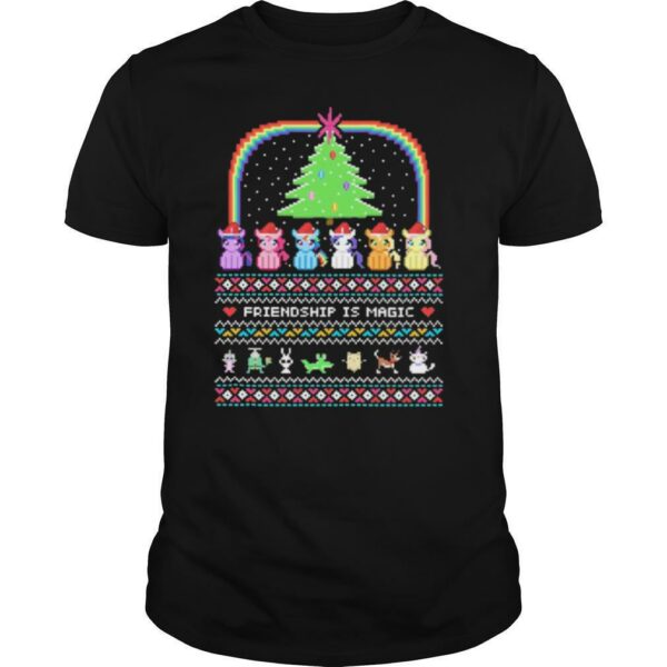 Unicorn friendship is magic ugly christmas shirt