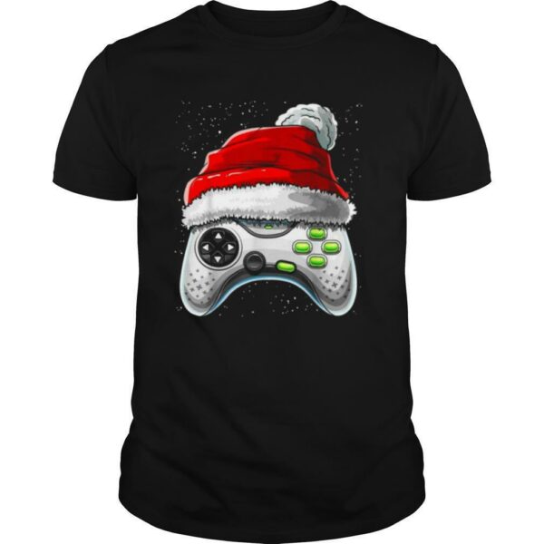 Video Game Controller Santa Hat Christmas shirt