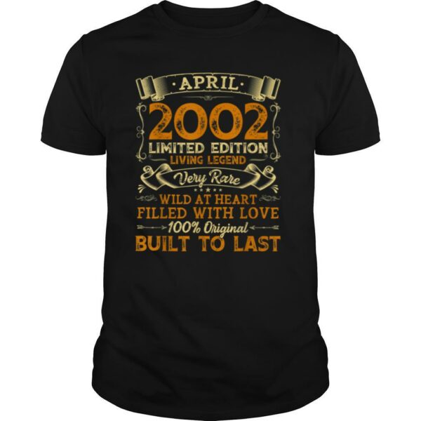 Vintage 19th Birthday April 2002 Shirt 19 Years Old Gift T Shirt