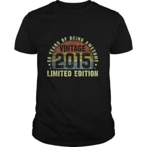 Vintage 2015 Limited Edition 6th Birthday 6 Years Old Gift T Shirt