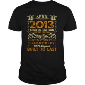 Vintage 8th Birthday April 2013 Shirt 8 Years Old Gift T Shirt