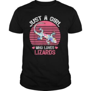 Vintage Retro Lizard Lover Tee Just A Girl Who Loves Lizards T Shirt