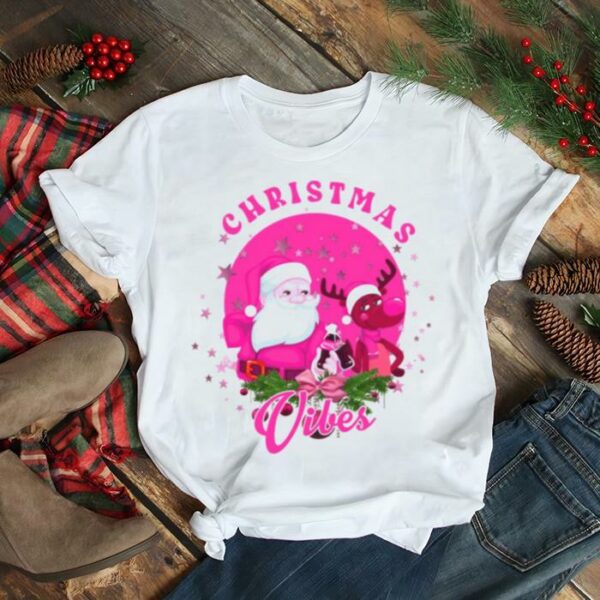 Vintage Santa Christmas Pink Vibes shirt