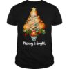 Volleyball Merry And Bright Christmas Tree shirt