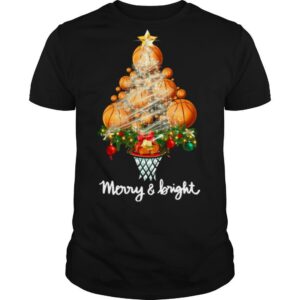 Volleyball Merry And Bright Christmas Tree shirt