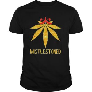 Weed Leaf Christmas Tree Mistlestoned shirt
