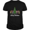 Whimsical Reindeer Spruce Tree Merry Christmas shirt