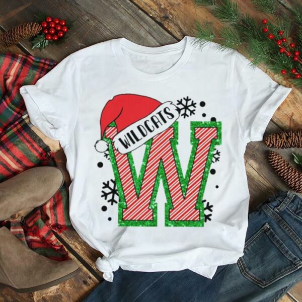 Wildcats hat christmas W logo t shirt