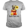Women’s Sunflower Border Terrier Mom Dog Lover Gifts shirt
