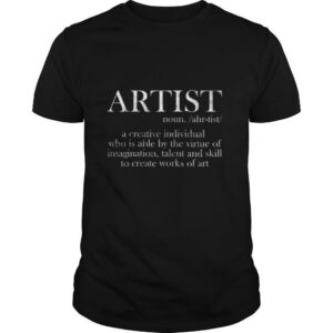 Womens Noun Artist Definition Paintbrush Painter Gift T Shirt