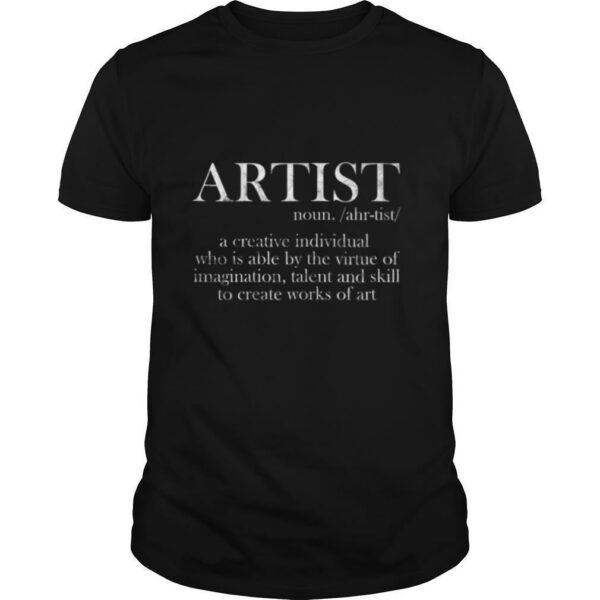 Womens Noun Artist Definition Paintbrush Painter Gift T Shirt