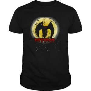 Yellow Moon With Bats and Mothman Folklore shirt