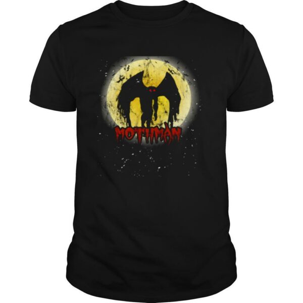 Yellow Moon With Bats and Mothman Folklore shirt