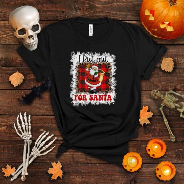 eNml I Put Out For Santa Leopard Merry Xmas Christmas Pajama T Shirt