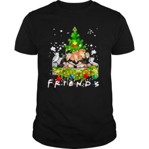 friends harry potter hermione and ron weasley christmas tree shirt