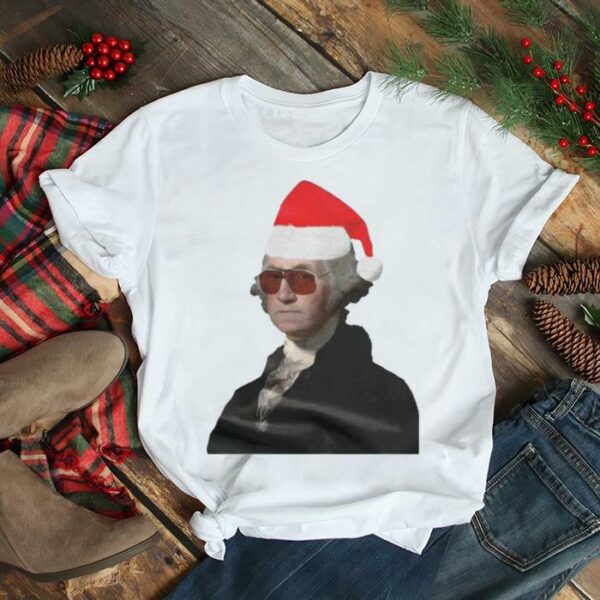 george Washington santa hat Christmas shirt