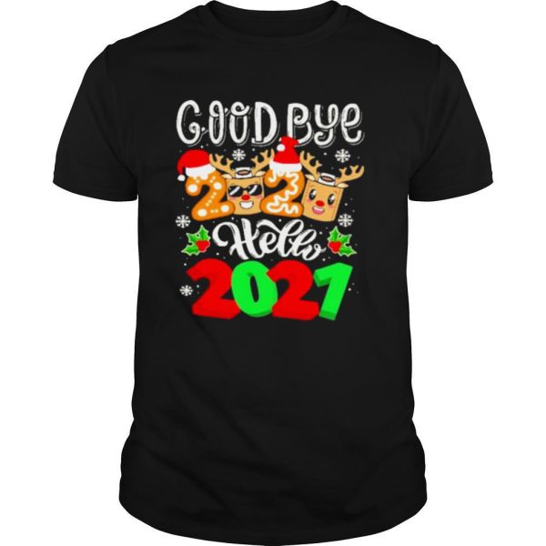 goodbye 2020 hello 2021 merry christmas and new year shirt