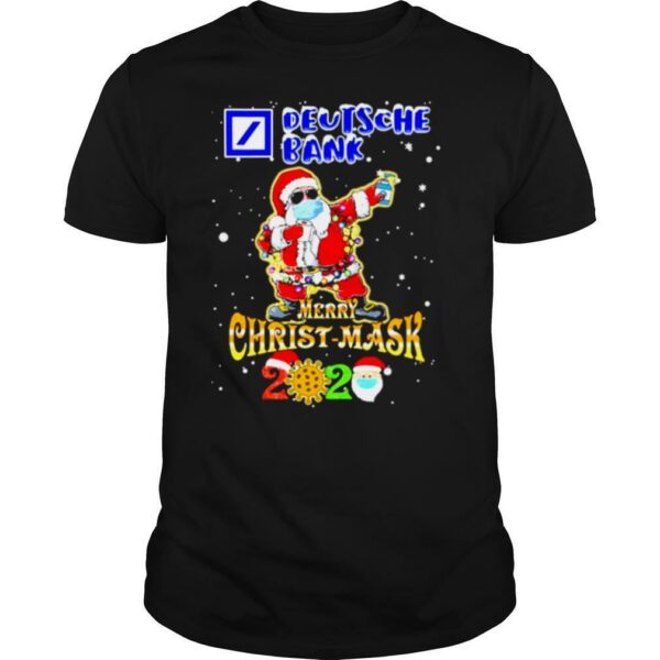 santa claus dabbing deutsche bank merry christmas mask 2020 covid19 shirt