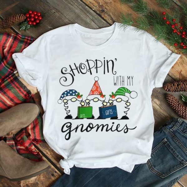 shopping with my Gnomies Christmas shirt