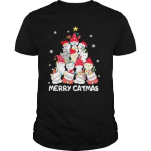 the cats treepine merry christmas shirt