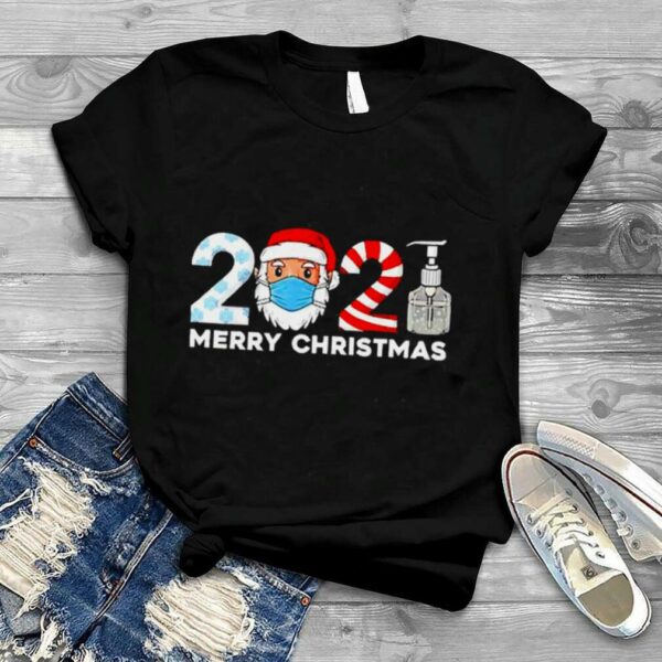 2021 Merry Christmas Santa Claus Family Xmas Mask T Shirt