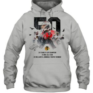 50 Corey Crawford Chicago Blackhawks 2x Stanley Cup Champion 2x NHL all-star 2x William M Jennings trophy winner shirt