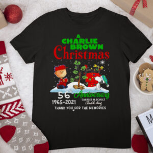 A Charlie Brown Christmas Christmas 56th anniversary 1965 2021 thank you for the memories signatures shirt