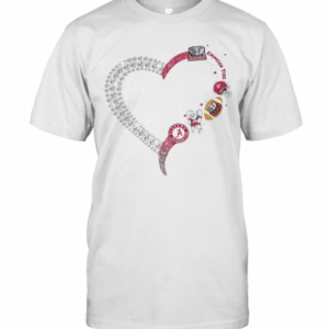 Alabama Crimson Tide Football Logo Heart T-Shirt