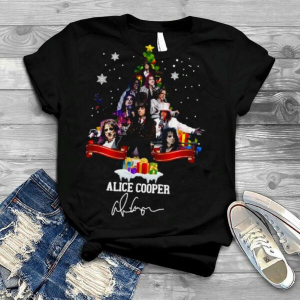 Alice Cooper Christmas Tree Signature Merry Christmas 2022 Shirt