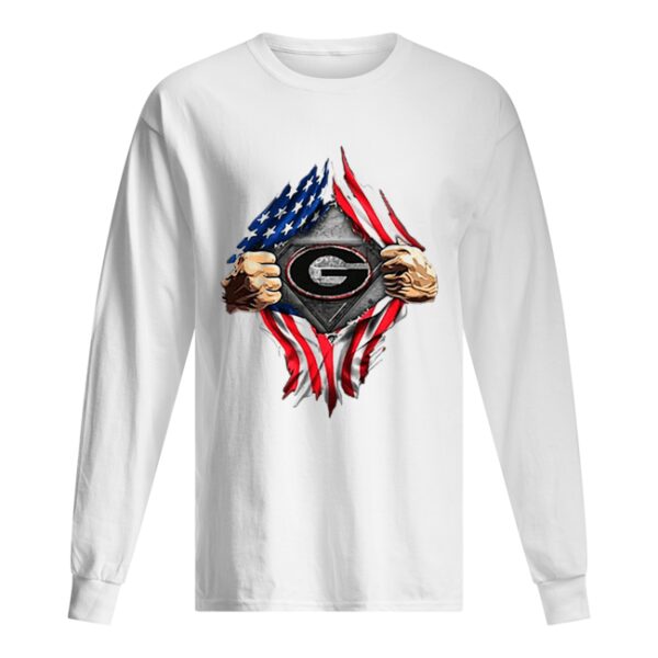 American Flag Blood inside me Georgia Bulldogs shirt