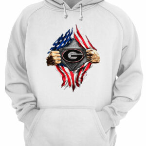 American Flag Blood inside me Georgia Bulldogs shirt 3