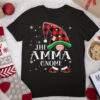 Amma Gnome Buffalo Plaid Red Matching Family Christmas T Shirt
