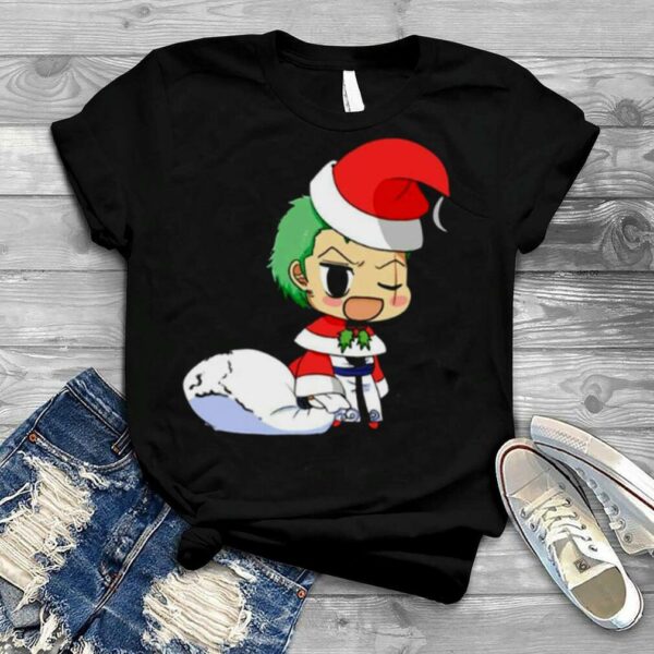 Anime Christmas One Piece Zoro shirt