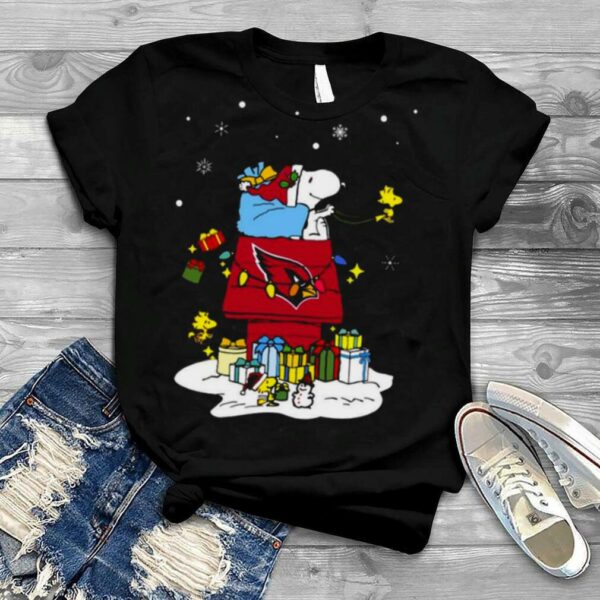 Arizona Cardinals Santa Snoopy Wish You A Merry Christmas 2022 Shirt