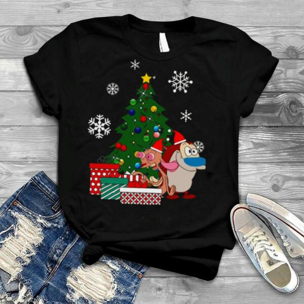 Around The Christmas Tree Ren And Stimpy 90s Cartoon shirt