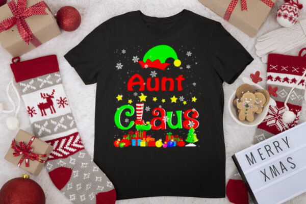 Aunt Claus Christmas Elf Lover Matching shirt