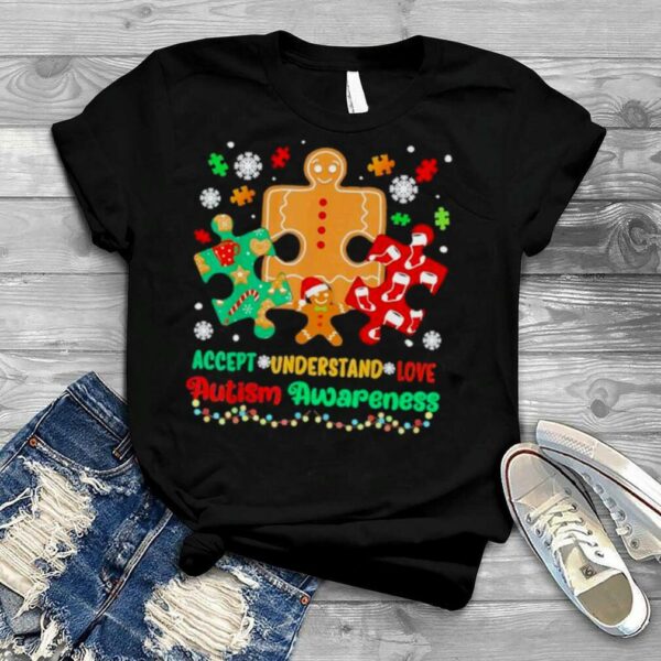 Autism Awareness Accept Understand Love Light Merry Christmas Shirt