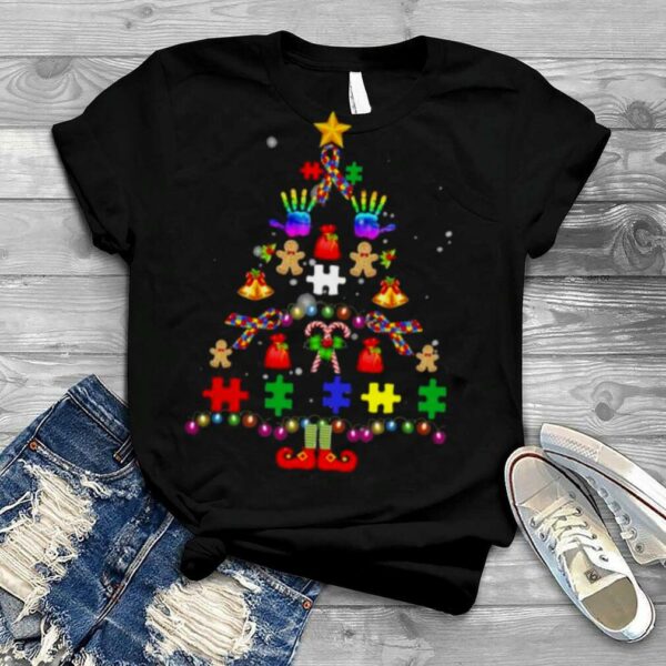 Autism Awareness Merry Christmas Tree Christmas Shirt