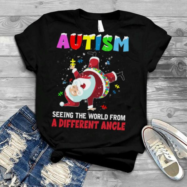 Autism Seeing The World From A Different Angle Christmas Shirt