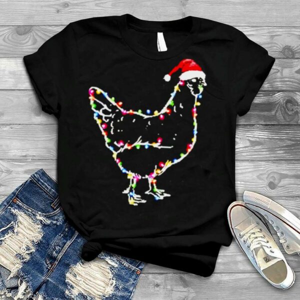 Awesome chicken Christmas light sweater