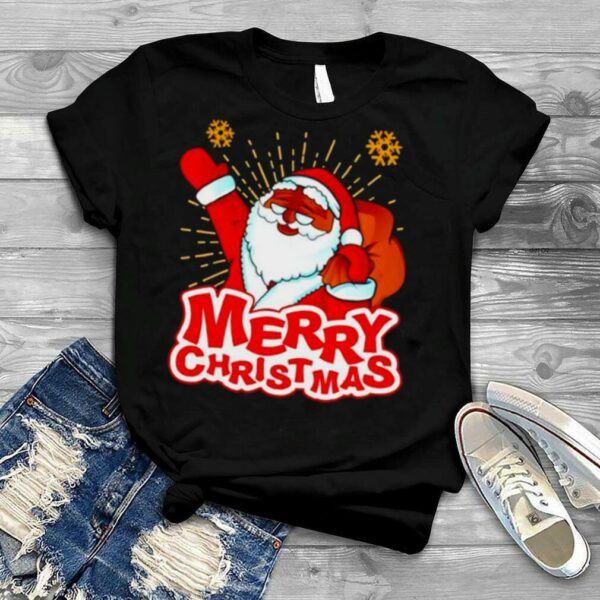 Awesome joyful black Santa Claus Merry Christmas shirt