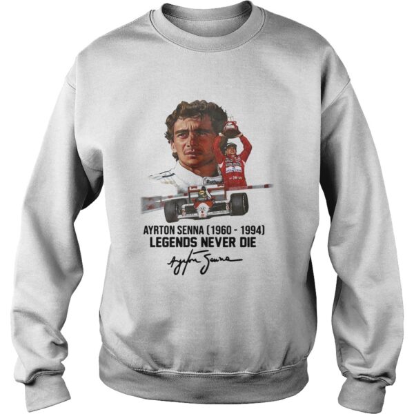 Ayrton Senna 1960 1994 Legends never die signature shirt