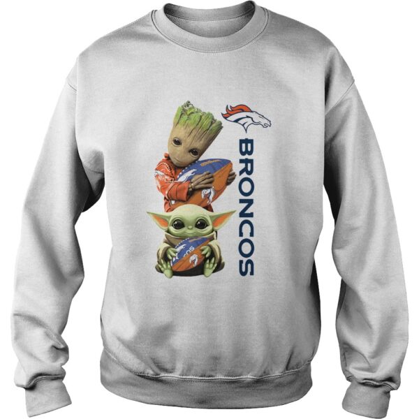 Baby Groot And Baby Yoda Hug Broncos shirt