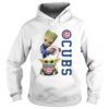 Baby Groot And Baby Yoda Hug Chicago CUBS shirt